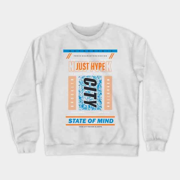 New York, The City Never Sleeps Crewneck Sweatshirt by RamsApparel08